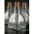 Szklane butelki w kształcie diamentu pąki wazon trzcinowy dyfuzor